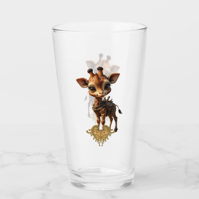 Copo De Pint Girafa bebê em desenho animado (Frente)