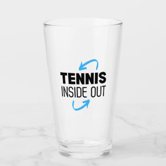 Copo De Pint Glass Cup Tennis Inside Out