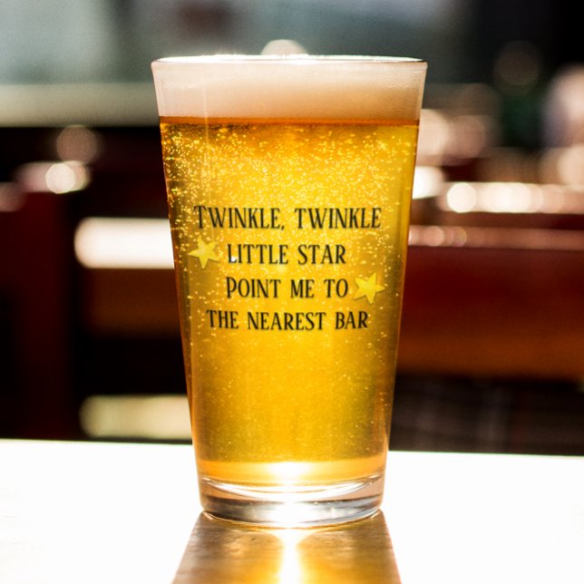 Copo De Pint Glitter De Vidro De Bebendo De Cerveja Engraçado (Criador carregado)