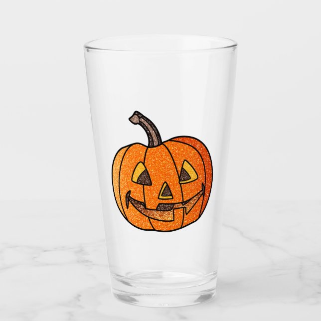 Copo De Pint Glitter Jack O'Lantern (Frente)