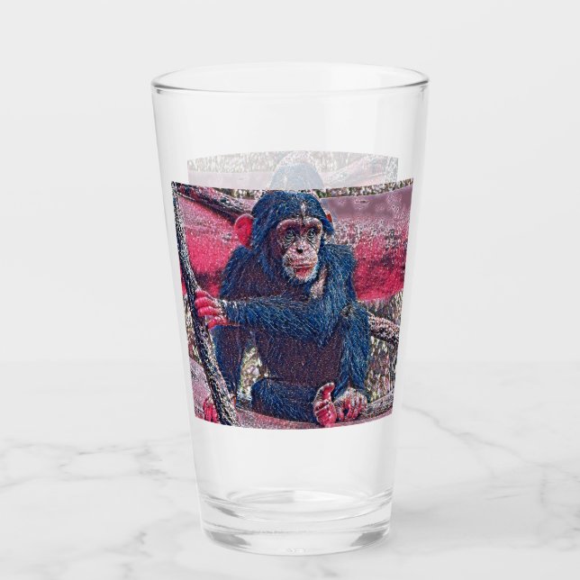 Copo De Pint GlitzyAnimal_Chimpanzee_001 (Frente)