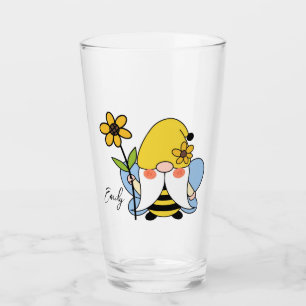Copo De Pint Gnomo Bonito com Girassóis