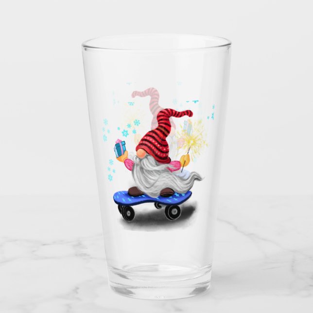 Copo De Pint Gnomo Christmas Glass (Frente)