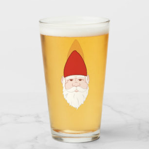 Copo De Pint Gnomo irritado vermelho engraçado