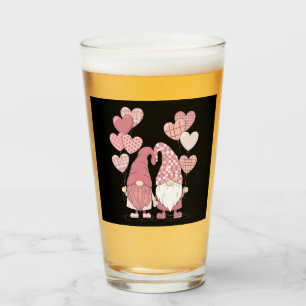 Copo De Pint Gnomos de Coração de Xadrez Búfalo Rosa Dia dos Na