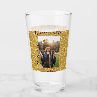 Copo De Pint Gold glitter photo graduation add name class text