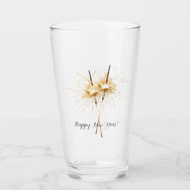Copo De Pint Gold New Year's Eve Day Celebration Sparklers (Frente)