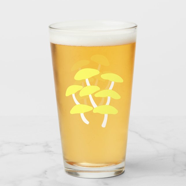 Copo De Pint Golden Oyster Glass Cup (Traseira (Preenchido))