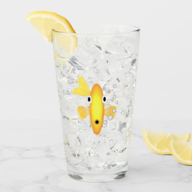 Copo De Pint Goldfish Glass (Gelo frontal)