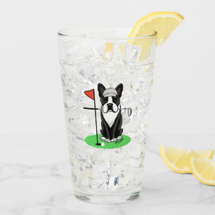 Copo De Pint Golf Boston Terrier (preto) - Cachorro Bonito