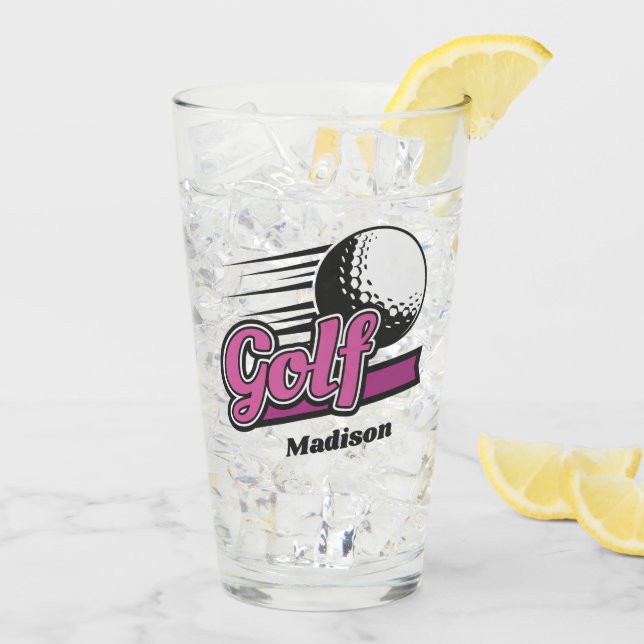 Copo De Pint Golf de Nome Personalizado (Gelo traseiro)