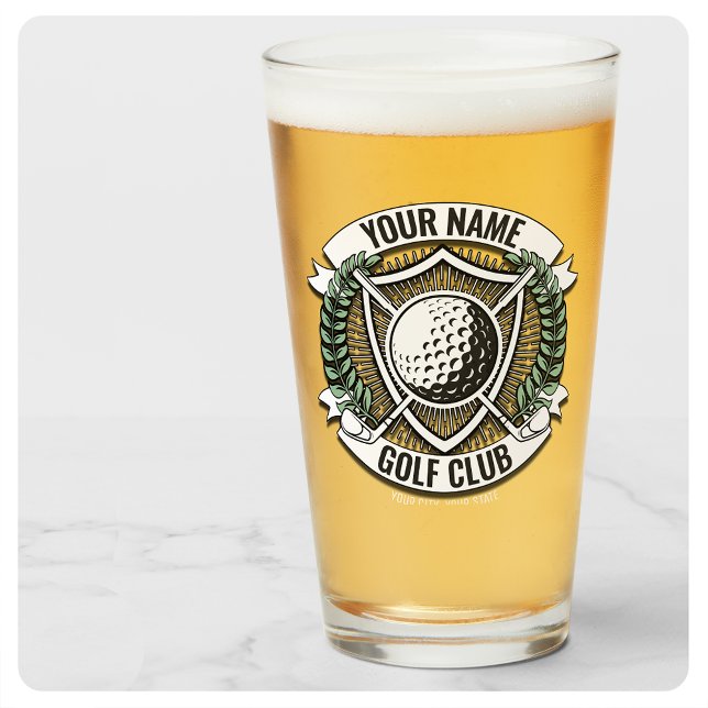 Copo De Pint Golfe Golfe Clube Turf Clubhouse Nome Personalizad (Criador carregado)