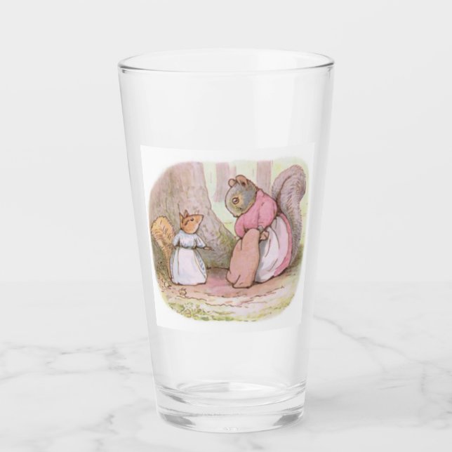 Copo De Pint Goody e Sra. Hackee (Esquilos) (Beatrix Potter) (Frente)