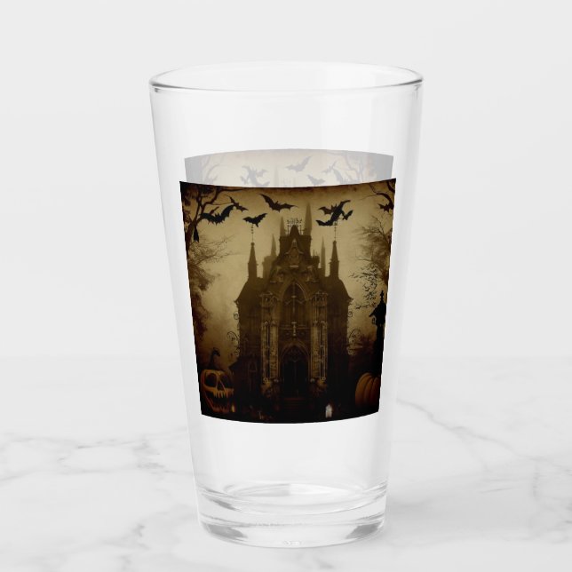 Copo De Pint Gótico/Halloween/queda/abóbora (Frente)