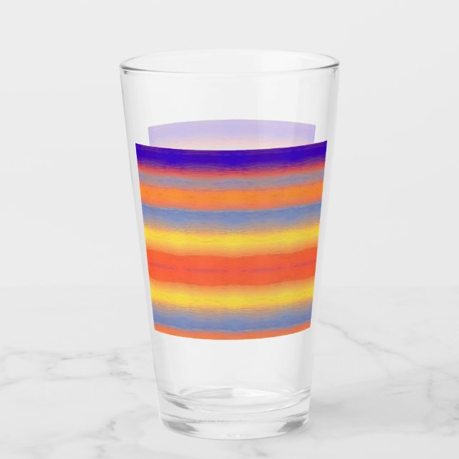 Copo De Pint Gradiente de Pincelada Arco-íris (Frente)