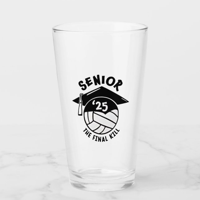 Copo De Pint Graduação de Voleibol do mais velho 2025 (Frente)