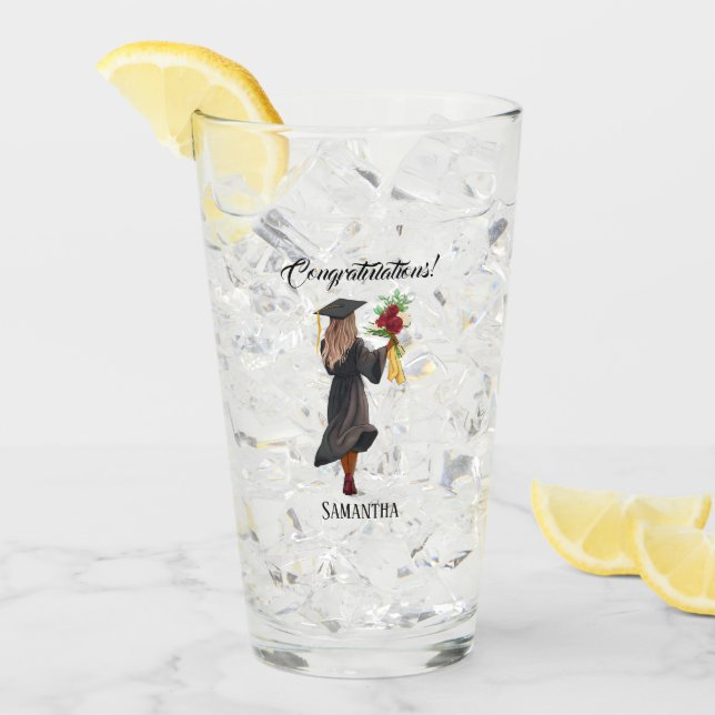 Copo De Pint Graduação personalizada de aquarela (5) (Gelo frontal)