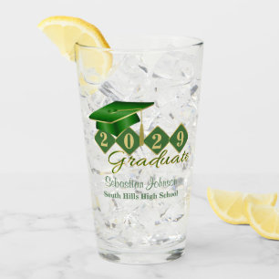Copo De Pint Graduação Personalizada Verde e Dourado 20XX