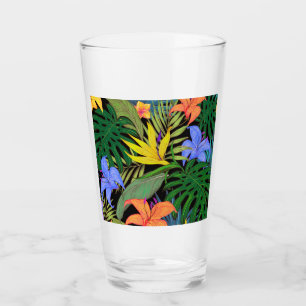 Copo De Pint Gráfico da Flor Tropical Hawaii Aloha