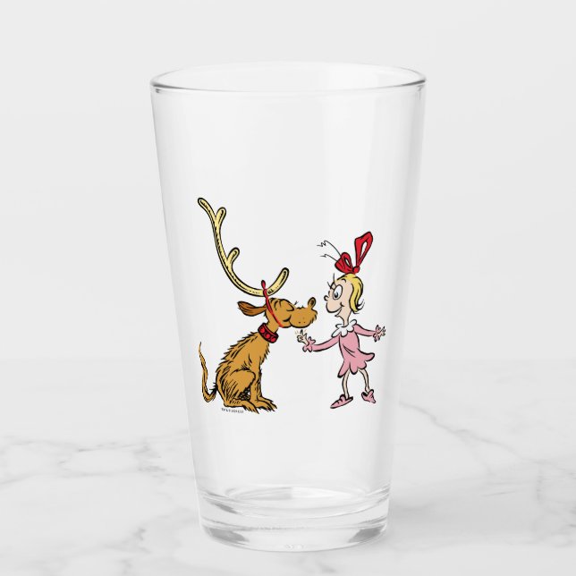 Copo De Pint Gralha | Max & Cindy Lou Quem (Frente)