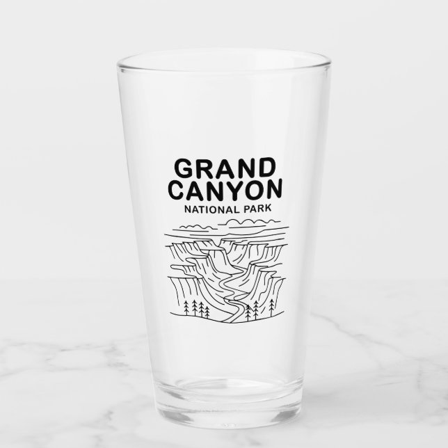 Copo De Pint Grand Canyon National Park Line Art (Frente)