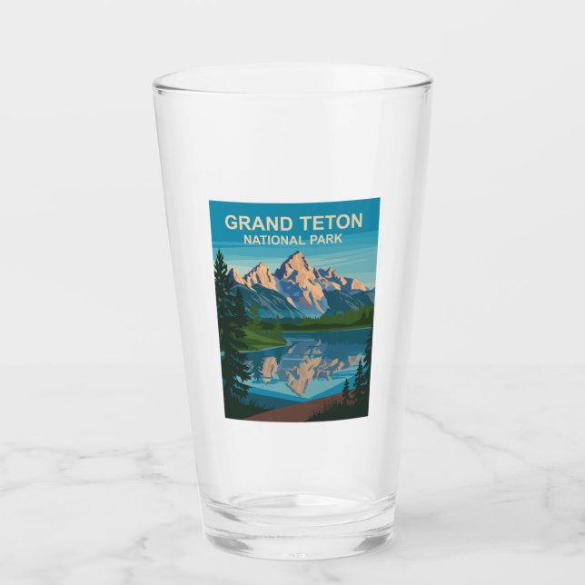 Copo De Pint Grand Teton National Park Landscape Viagem Art (Frente)
