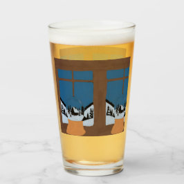 Copo De Pint Grand Verre à Boissons Hivernal Boule à Neige