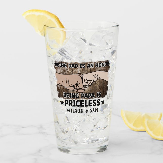 Copo De Pint Grandfather | Being Papa Is Priceless | Father (Gelo frontal)