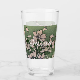 Copo De Pint Green de Flor de Rosa