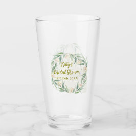 Copo De Pint Green eucalyptus floral bridal shower name date go