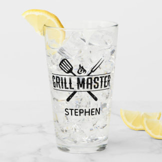 Copo De Pint Grill Master Faux Leather Set Glass Cup