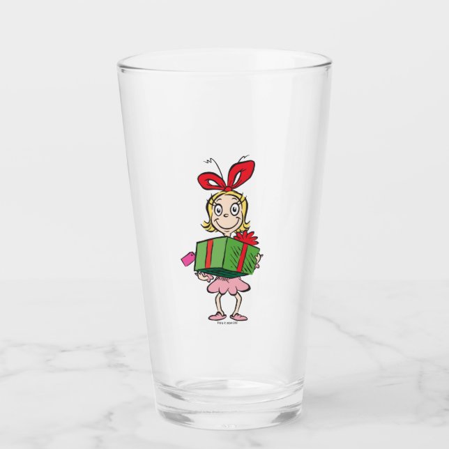 Copo De Pint Grinch | Cindy-Lou Who - Segurando Presente (Frente)