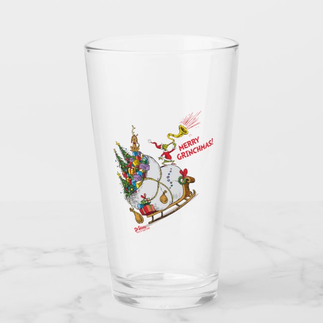 Copo De Pint Grinch Clássico | Feliz Grinchmas! (Frente)