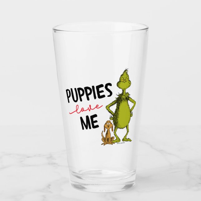 Copo De Pint Grinch e Max | Cachorrinhos Me Amam (Frente)
