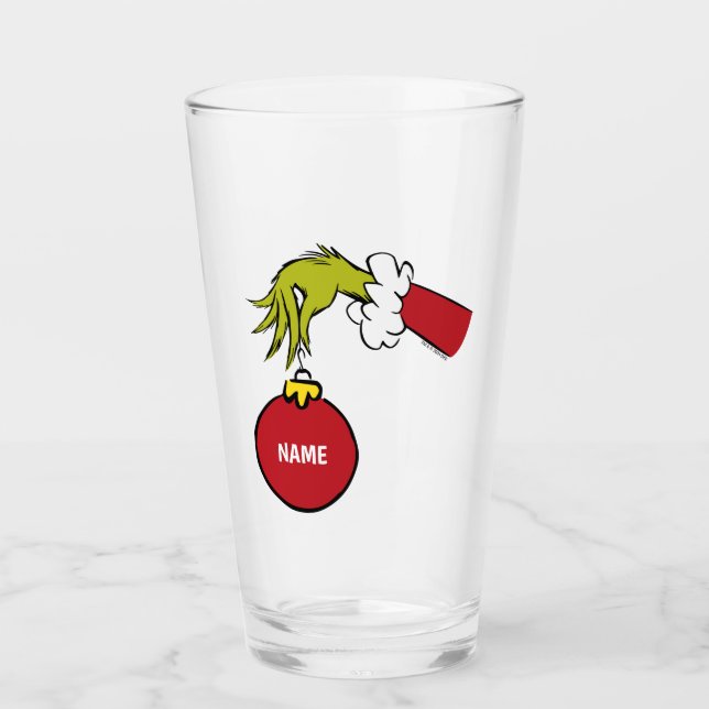 Copo De Pint Grinch | Nome Personalizado (Frente)