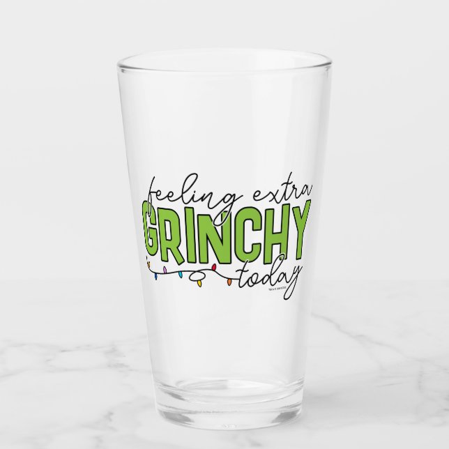 Copo De Pint Grinch | Sentindo-me Extra Grinchoso Hoje (Frente)