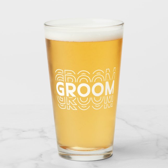 Copo De Pint Groom Beer (Frente (Preenchido))