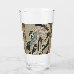 Copo De Pint Gruas em Pine Hokusai coberto de neve