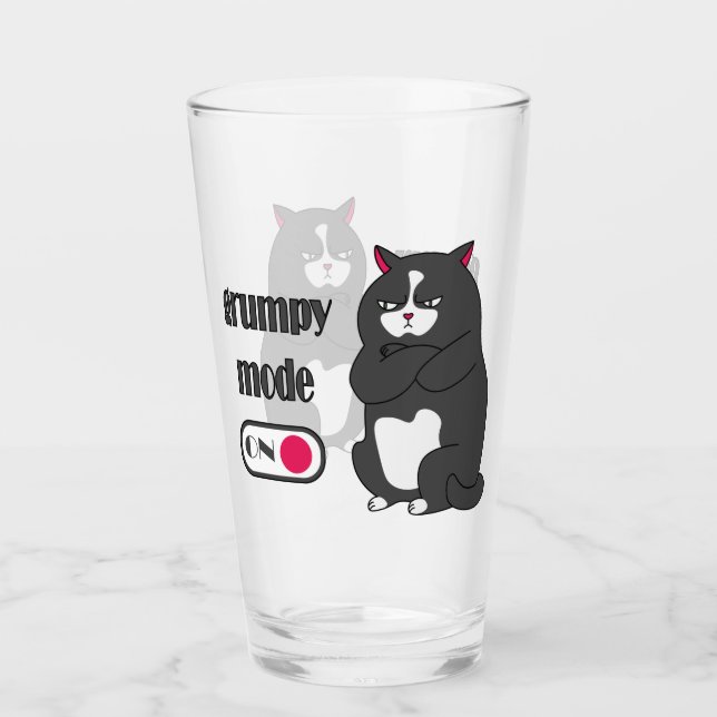 Copo De Pint Grumpy mode on funny fat cat  (Frente)