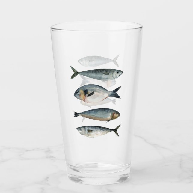 Copo De Pint Grupo de Quatro Peixes (Frente)