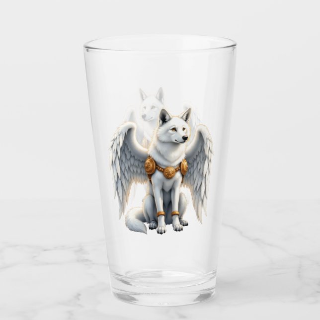 Copo De Pint Guardião da Aurora – O Lobo de Asa Branca.  (Frente)