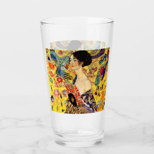 Copo De Pint Gustav Klimt Lady com ventilador