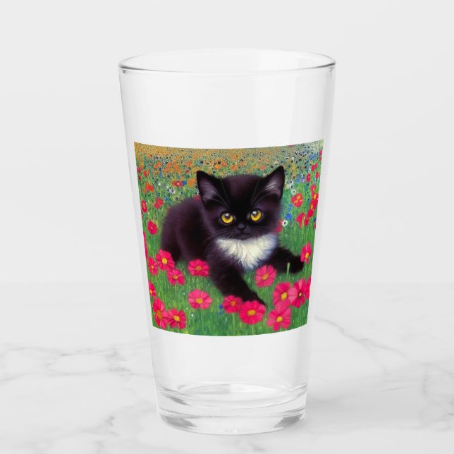 Copo De Pint Gustav Klimt Tuxedo Cat (Frente)