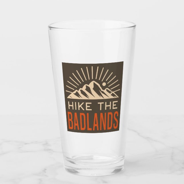 Copo De Pint Hackeou O Sunburst De Badlands (Frente)