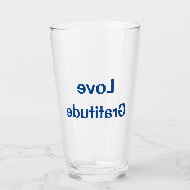 Copo De Pint HADO Water Glass - Amor Gratidão - Dr. Emoto (Frente)