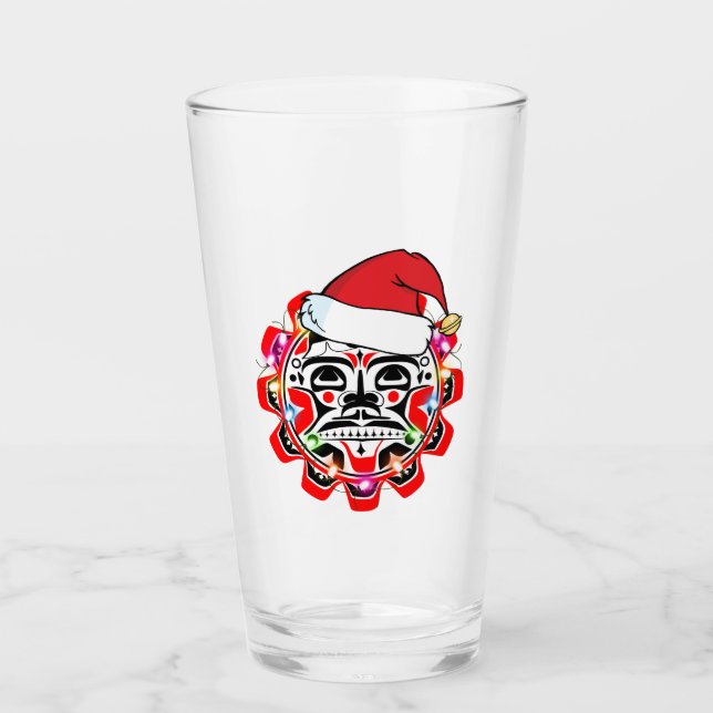 Copo De Pint Haida - Símbolos Haida - Canadense Nativo American (Frente)