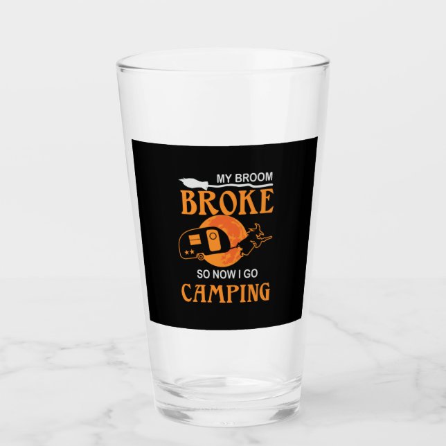 Copo De Pint Halloween I Go Camping Birthday (Frente)