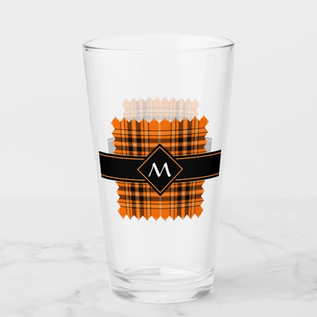 Copo De Pint Halloween Orange Tartan (Frente)