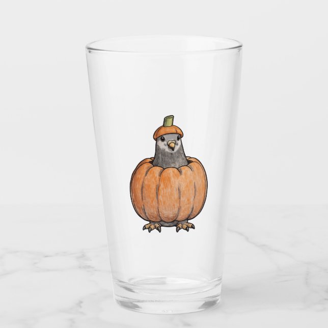 Copo De Pint Halloween Trinkglas Taube  (Frente)