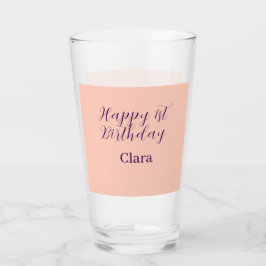Copo De Pint Happy 1st birthday orange purple boho retro name 